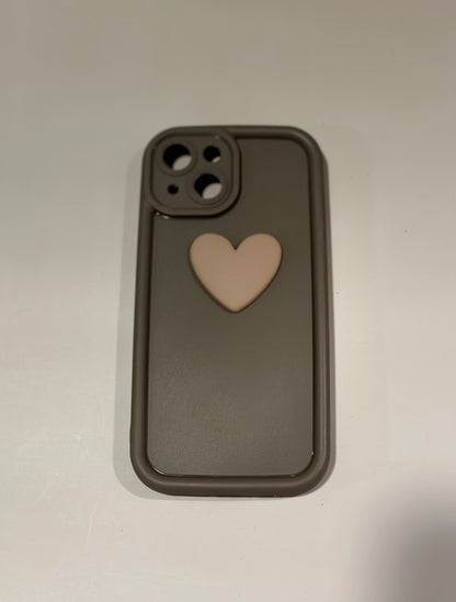 Brown 3D Heart Case